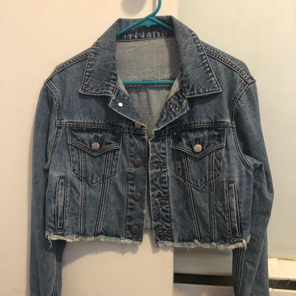 Cropped jean jacket